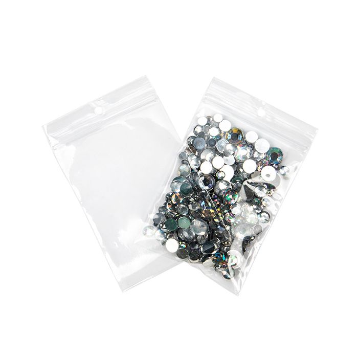 Sacchetto trasparente con chiusura a pressiones e foro 7,6x10,2 cm (100 pz) [CEZR34]