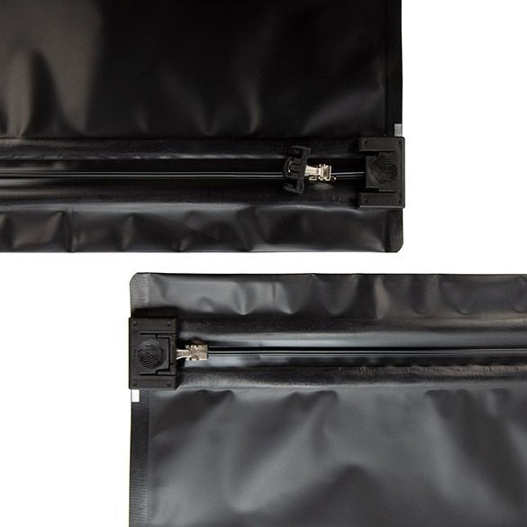 Plastikbeutel Mattschwarz 20.3x6.2x15.2cm mit kindsicherem Verschluss (10 Stück) [CRZ68B]