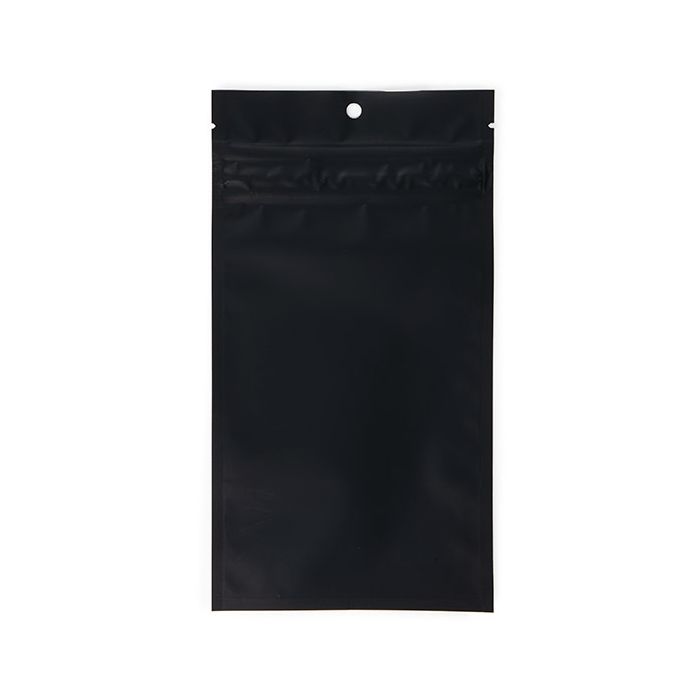 Grip Seal Bags w/ Child Resistant Zipper Matte Black 10.2x16.5 cm