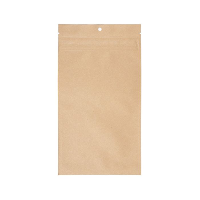 Grip Seal Bags w/ Child Resistant Zipper Kraft 12.7x20.8 cm