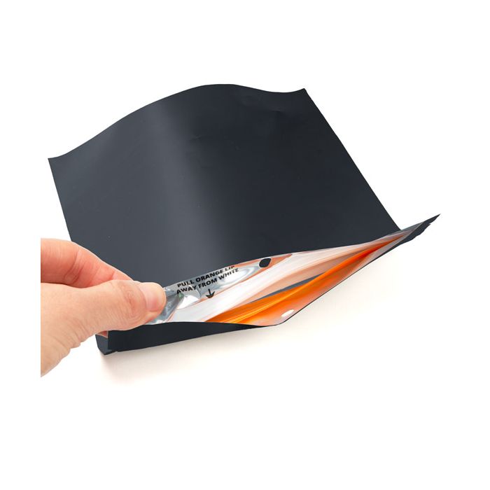 Busta doypack a prova di bambino nero opaco 14,9x6,4x23,2cm (100 pezzi) [CRP7MB]