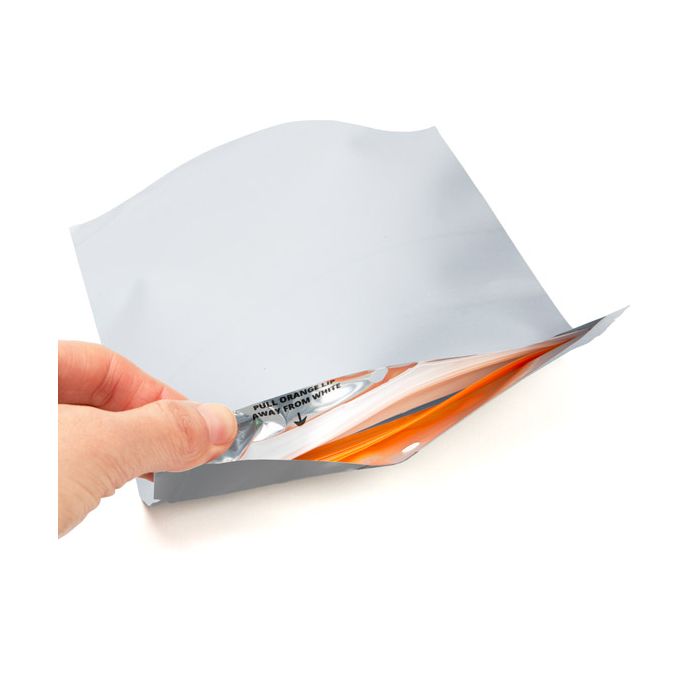 Busta doypack argento opaco a prova di bambino 14,9x6,4x23,2cm (100 pezzi) [CRP7MS]