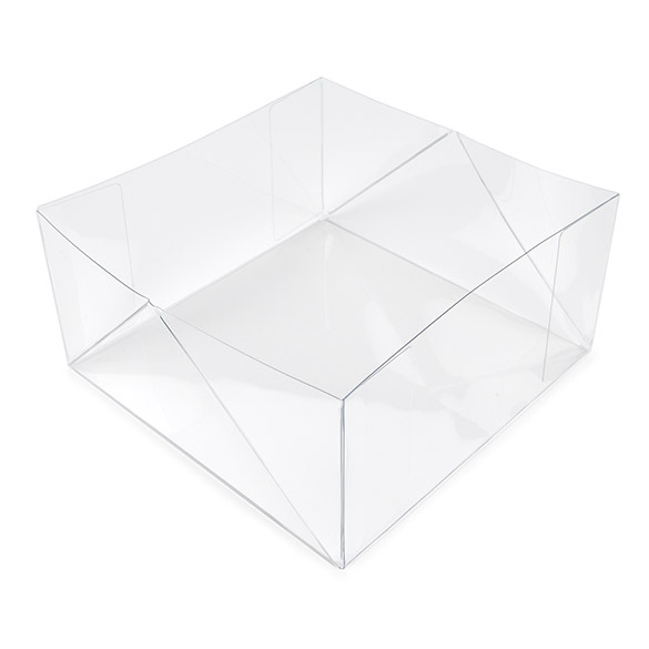 Couvercle Pliant et Transparence Cristalline 15,4x7,6x15,4 cm Transparent (25 pièces) [BT14]