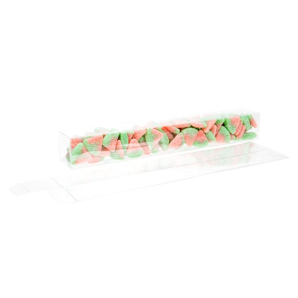Boîtier cadeau à transparence cristalline avec fond pop up 4 x 4 x 30.6cm (25 Pièces) [PLB143]