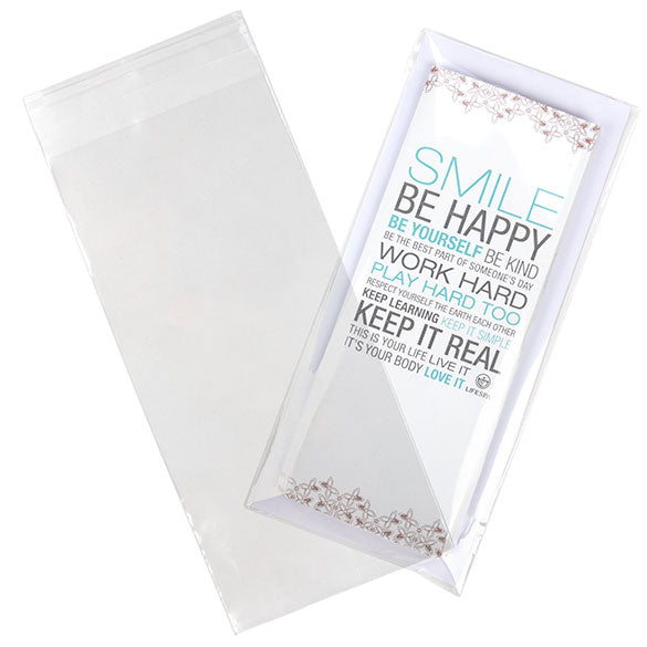 Sachet Écologique haute qualité refermable à rabat 11x24.1cm (100 pièces) [GC49]