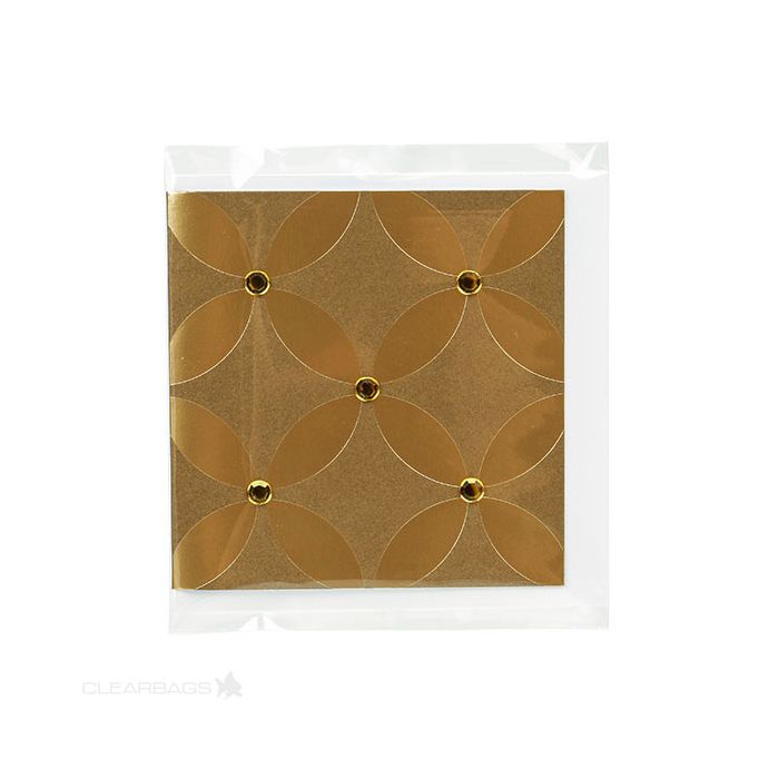 Sacchetto di plastica trasparente con chiusura adesiva 9.7x9.7cm (100 pezzi) [BD1]