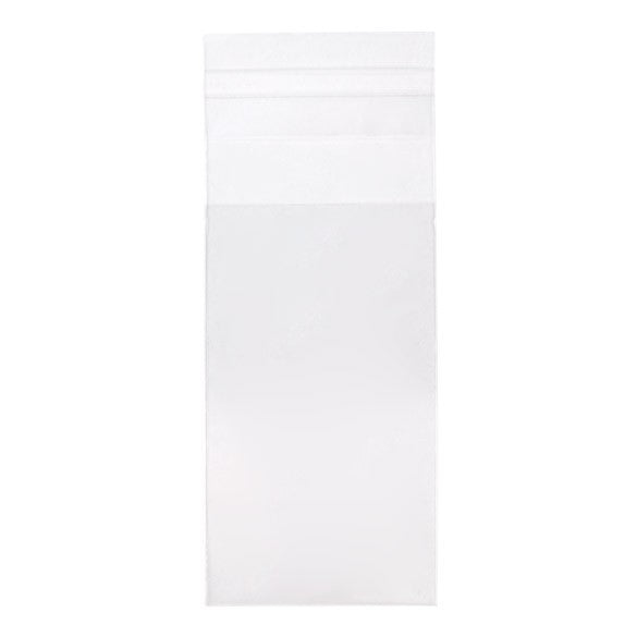 Sacchetto di plastica trasparente 4.6x7.9cm con chiusura adesiva (100 pezzi) [B1H3]