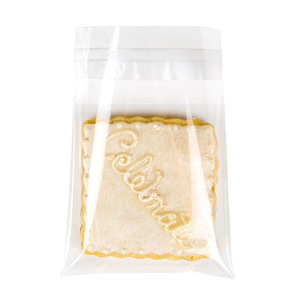 Sachet plastique transparence cristalline 8x8,5+3cm avec Rabat Adhésif (100 pièces) [B33]