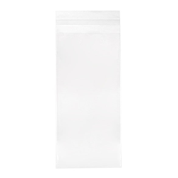 Sachet plastique transparence cristalline 10,4x22,7cm avec Rabat Adhésif (100 pièces) [B48]