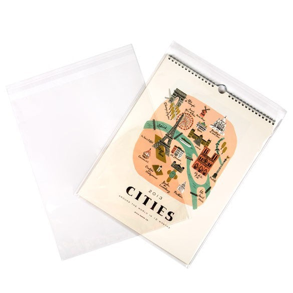 Sacchetto di plastica trasparente 29.1x36.2cm con chiusura adesiva (250 pezzi) [VL11]