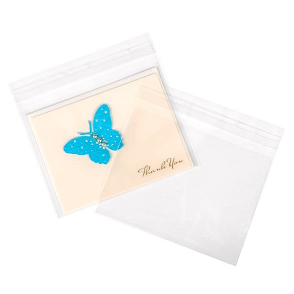 Sacchetto di plastica trasparente 15x11.4cm con chiusura adesiva (250 pezzi) [VL45]