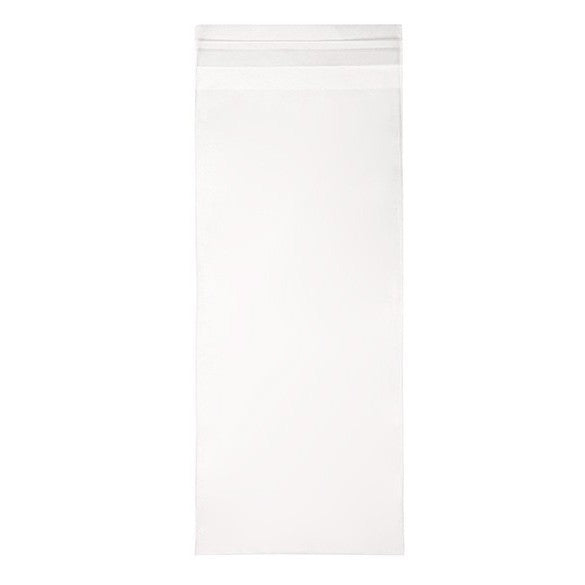 Sacchetto di plastica trasparente 11x24.3cm con chiusura adesiva (250 pezzi) [VL49]