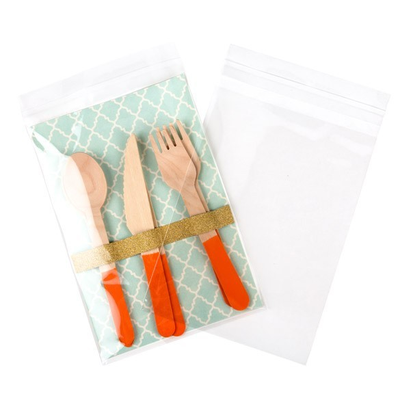 Sacchetto di plastica trasparente 13.8x19.1cm con chiusura adesiva (250 pezzi) [VL57]