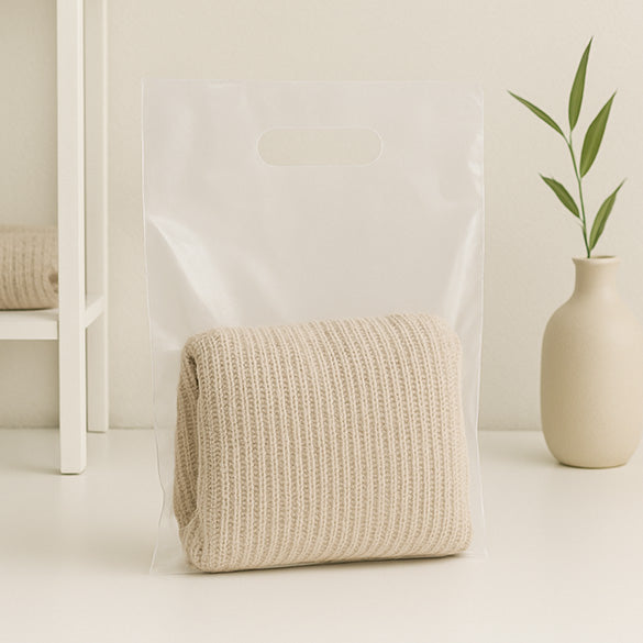 Buste shopper trasparenti 22.9x30.5cm 60 micron LDPE (100 pezzi) [H912CL1]