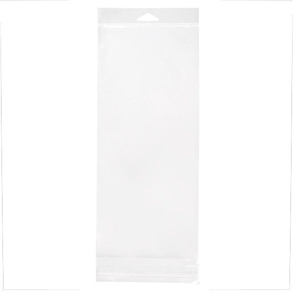 Sachet à trou de suspension refermable à transparence cristalline 13.5x30.5cm (100 pièces) [HB512]