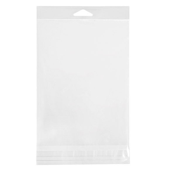 Sachet à trou de suspension refermable à transparence cristalline 14.4x19.1cm (100 pièces) [HB7B1]