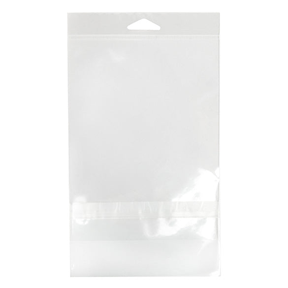 Sacchetti con foro di sospensione 13.8x18.4cm con chiusura di protezione (100 pezzi) [HB75PC]