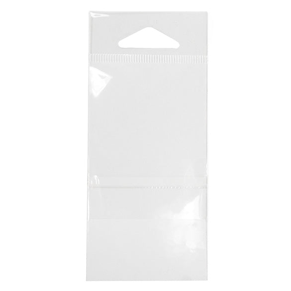 Sachet à trou de suspension refermable à transparence cristalline 5.7x7.8cm (100 pièces) [HB2X3SPC]