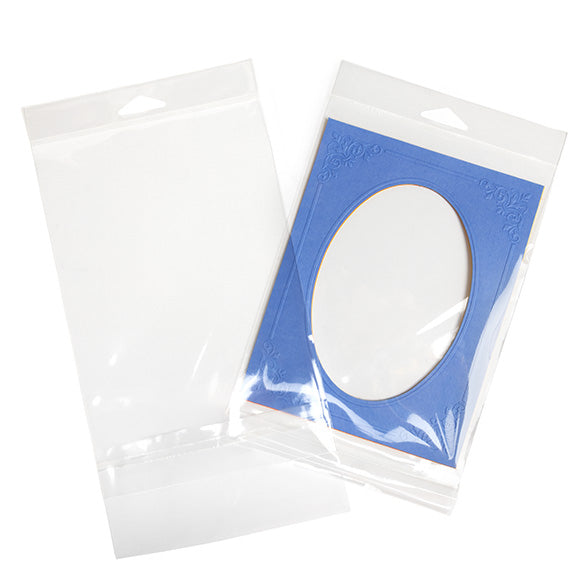 Sachet à trou de suspension refermable à transparence cristalline. Fermeture sécurisée 14.4x21.7cm (100 pièces) [HB59SPC]