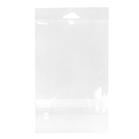 Sachet à trou de suspension refermable avec fermeture sécurisée 12.4x15.2cm (100 pièces) [HB5B1PC]