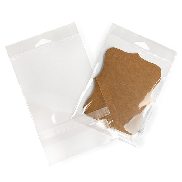 Sachet à trou de suspension refermable avec fermeture sécurisée 12.4x15.2cm (100 pièces) [HB5B1PC]