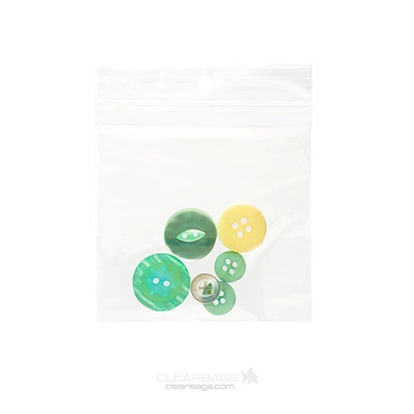 Sachet zip à transparence cristalline avec trou de suspension 7,6x7,6cm (100 pièces) [ZR33]