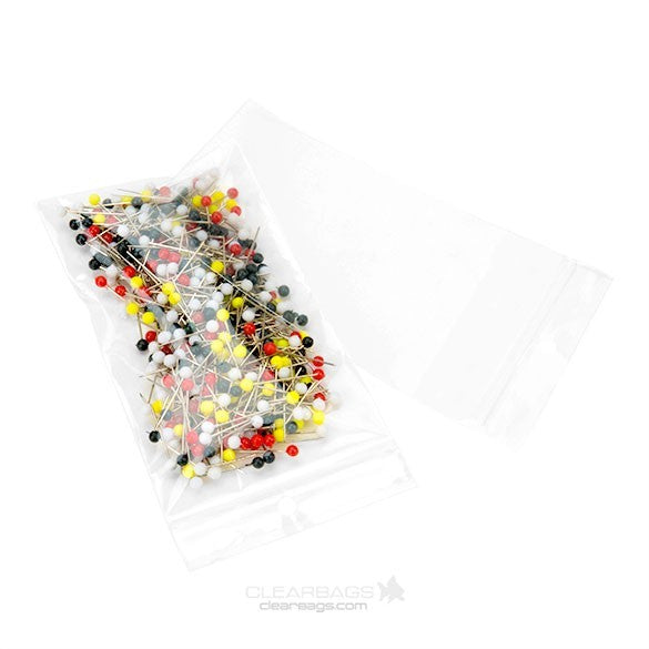 Sachet zip à transparence cristalline avec trou de suspension 7,6x12,7cm (100 pièces) [ZR35]