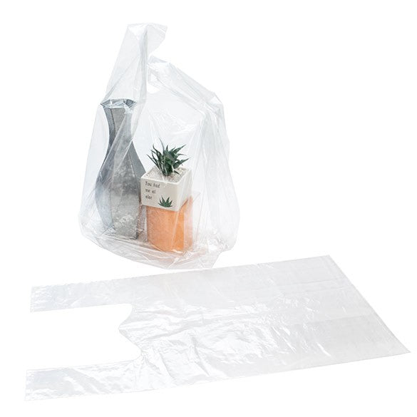 Sac cabas plastique transparent 36,9x26,7x76,2cm (100 pièces) [CHB2]
