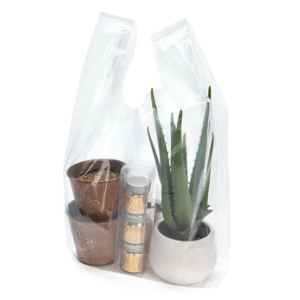 Buste shopper trasparenti 30.5x17.8x55.9cm (100 pezzi) [CHB4]