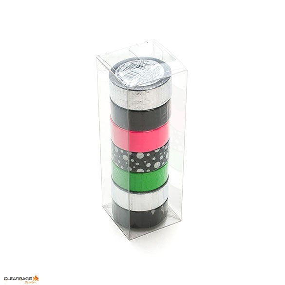 Boîtier cadeau à transparence cristalline avec fond pop up 5.1 x 5.1 x 15.2cm (25 Pièces) [PLB137]