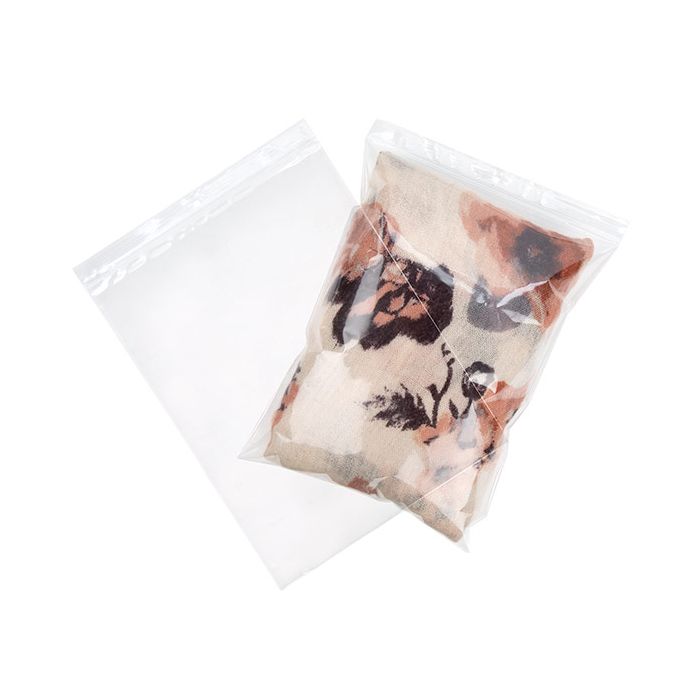 Sacchetto trasparente con chiusura a pressione e foro 23x30.5cm PP 50 microns (100 pezzi) [ZR912]