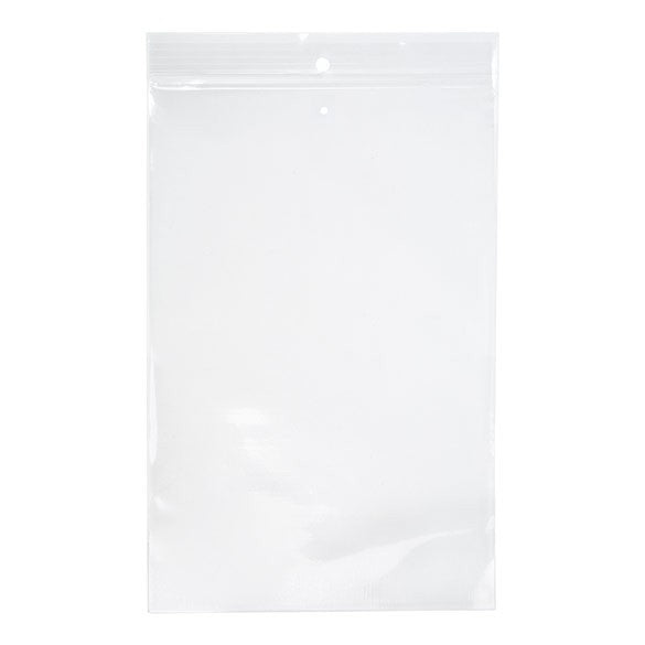 Druckverschlussbeutel mit Aufhängeloch und Luftloch 15x23cm Transparent PP 75 Mikron (100 Stück) [Z3R69V]
