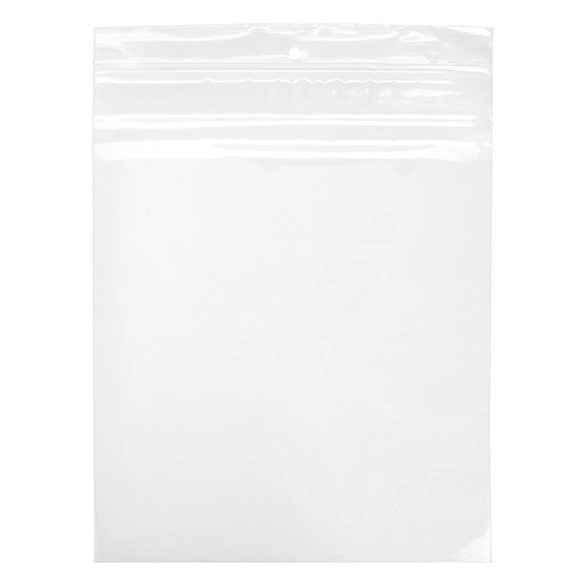 Druckverschlussbeutel mit Aufhängeloch 20.5x25.5cm Transparent PP 75 Mikron (100 Stück) [Z3R810]