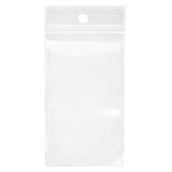 Druckverschlussbeutel mit Aufhängeloch 5.1x8.9cm Transparent PP 50 Mikron (100 Stück) [ZR23H]