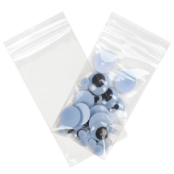 Sachet zip à transparence cristalline avec trou de suspension 7,6x12,7cm (100 pièces) [ZR35]