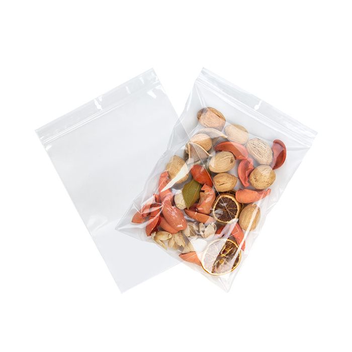 Sacchetto trasparente con chiusura a pressione e foro 18x23cm PP 50 microns (100 pezzi) [ZR79]