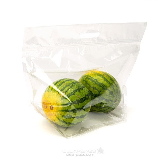 Sac à poignées avec zip transparence cristalline 45x22,5x30,5 cm (50 Pièces) [ZFG1]