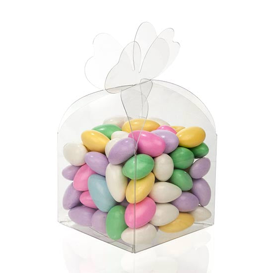 Scatola trasparente con parte superiore a quadrifoglio 7x7x6cm (25 pezzi) [FS278]