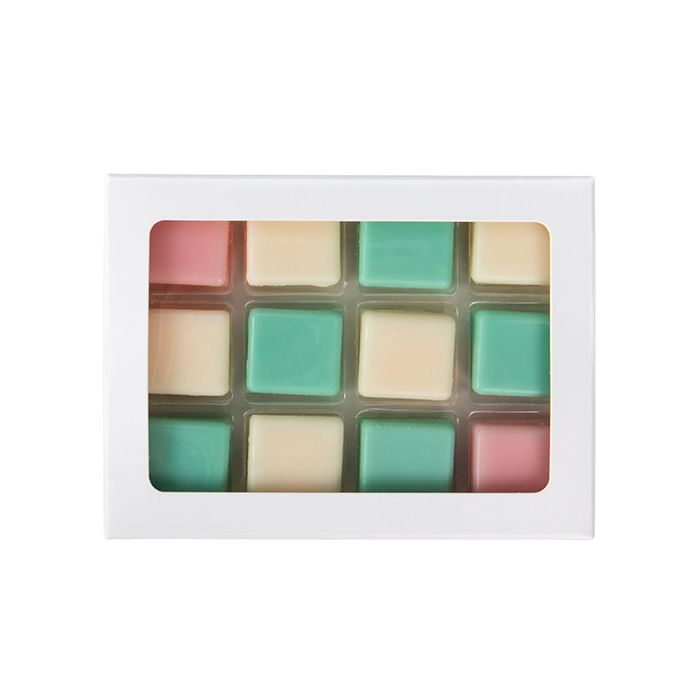 White Kraft Artisan Candy Box Set, Square Insert 10.2x2.1x13.8 cm (25 pieces) [CNDY270W]