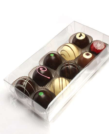Boite pour truffes en chocolat avec plateau d'insertion 10.8 x 4.1 x 21.6cm (100 pièces) [CNDY193]