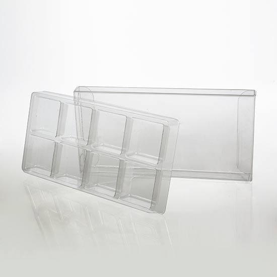 Scatole trasparenti per pasticceria artigianale - 8 pezzi  7 x 1,4 x 13,8cm (25 pezzi) [CNDY272]