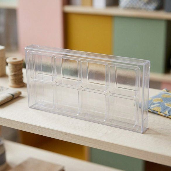 Boites à transparence cristalline avec insert pour confiseries artisanales 7 x 1.4 x 13,8cm (25 Pièces) [CNDY272]