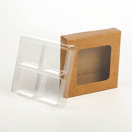 Boites kraft avec insert pour confiseries artisanales 7x2.1x6.8cm (25 Pièces) [CNDY277]