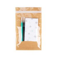 Eco-Friendly Grip Seal Bags Kraft 15.2x23.5 cm