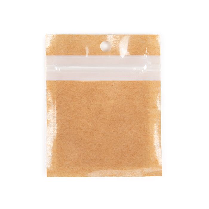 Ecologico Sacchetto trasparente con chiusura a pressiones Kraft 5.1x5.1 cm (100 pz) [HZBBE9KC]