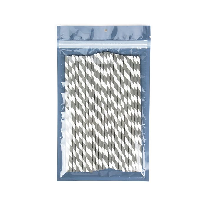 Ecologico Sacchetto trasparente con chiusura a pressiones nero 15.2x23.5 cm (100 pz) [HZBBE7B]