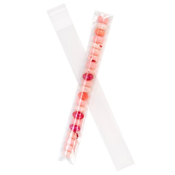 Sacchetto di plastica trasparente 2,5x20,3cm richiudibile (100 pezzi) [B1X8]
