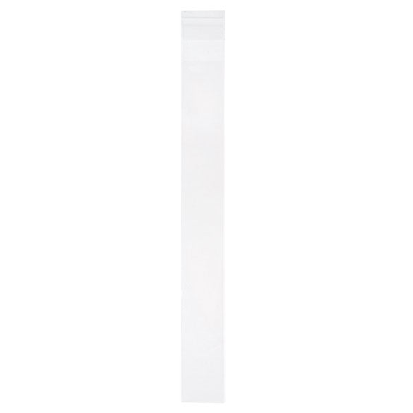 Sacchetto di plastica trasparente 2,5x20,3cm richiudibile (100 pezzi) [B1X8]