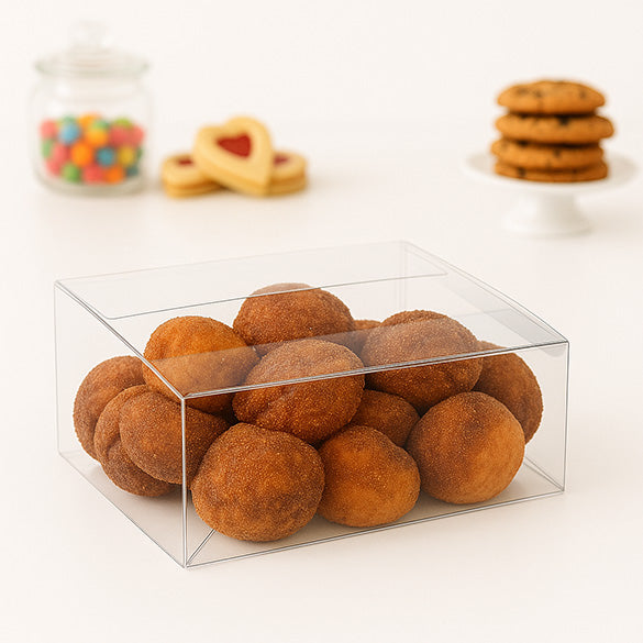 Boîtier cadeau à transparence cristalline avec fond pop up 15.9 x 15.9 x 7.6cm (25 Pièces) [PLB173]