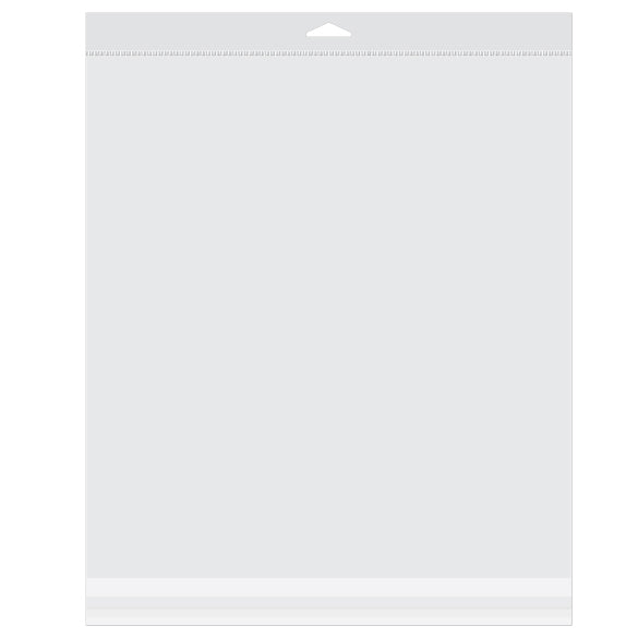 Headerbeutel Transparent 32.4x34.9cm Wiederverschließbar (100 Stück) [HB1212XL]